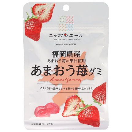 JA Zennoh Nippon Ale Amaou Gummy from Fukuoka Prefecture 40g x 10 bags [Shipped in Japan]