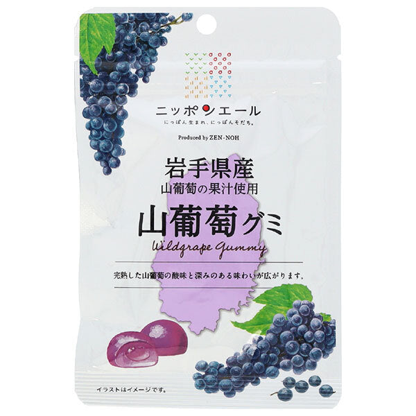 JA Zennoh Nippon Ale Iwate Wild Grape Gummy 40g x 10 bags [Shipped in Japan]