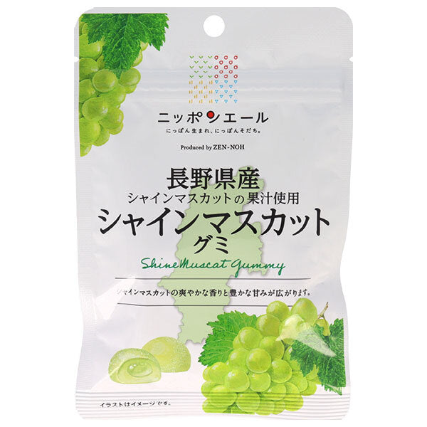 JA Zennoh Nippon Ale Shine Muscat Gummy from Nagano 40g x 10 bags [Shipped in Japan]