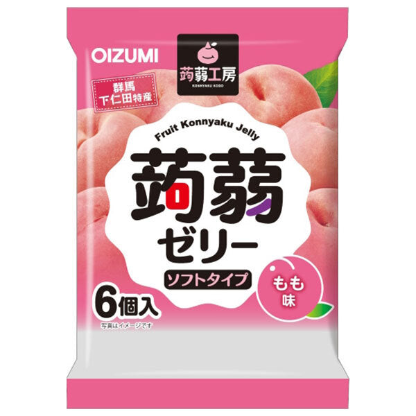 Oizumi Shimonita Konnyaku Kobo Konnyaku Jelly Peach Flavor 6 pieces x 16 bags [Shipped in Japan]