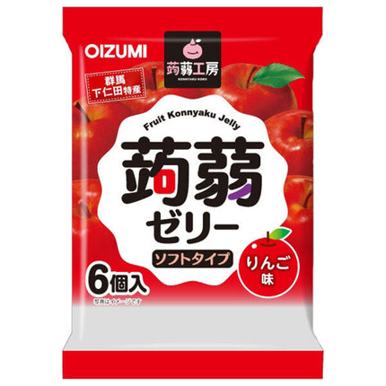 Oizumi Shimonita Konnyaku Kobo Konnyaku Jelly Apple Flavor 6 pieces x 16 bags [Shipped in Japan]