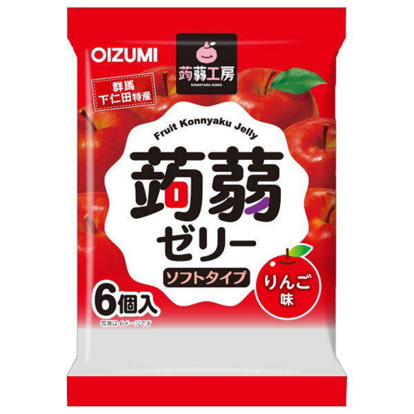 OIZUMI Shimonita Konnyaku Kobo Konnyaku Jelly Apple Flavor 6 pieces x 16 bags 