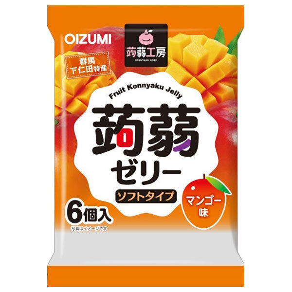 Oizumi Shimonita Konnyaku Kobo Konnyaku Jelly Mango Flavor 6 pieces x 16 bags [Shipped in Japan]