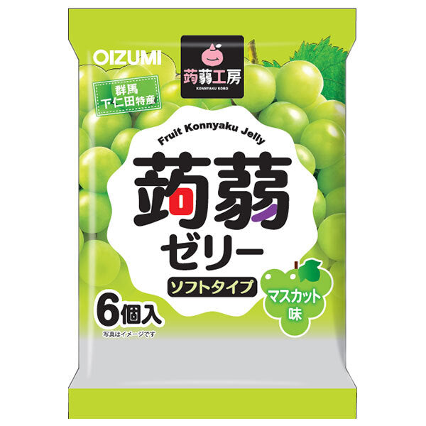 Oizumi Shimonita Konnyaku Kobo Konnyaku Jelly Muscat Flavor 6 pieces x 16 bags [Shipped in Japan]