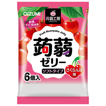 [Expiration date 2026.01.12 or later] Oizumi Shimonita Konnyaku Kobo Konnyaku Jelly Cherry Flavor 6 pieces x 16 bags [Shipped in Japan] [Shipped in Japan]