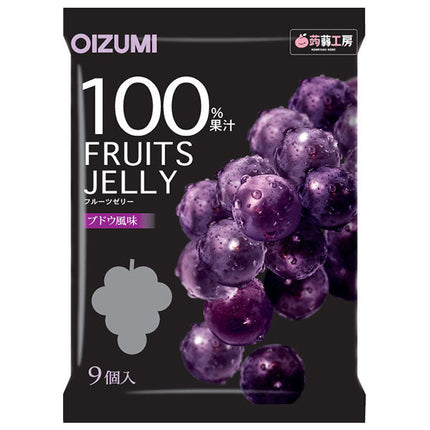 Oizumi Shimonita 100% fruit juice jelly, grape flavor, 9 pieces x 16 bags [shipped in Japan]