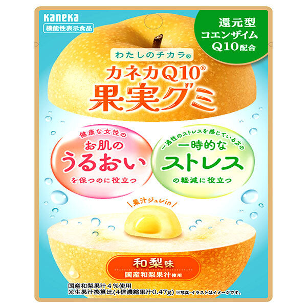 Kaneka Foods Kaneka Q10 Fruit Gummy Japanese Pear Flavor 40g x 10 bags [Shipped in Japan]