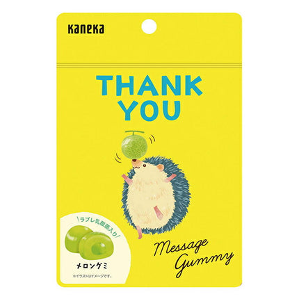 Kaneka Foods Message Gummy THANK YOU Melon 40g bag x 10 bags [Shipped in Japan]
