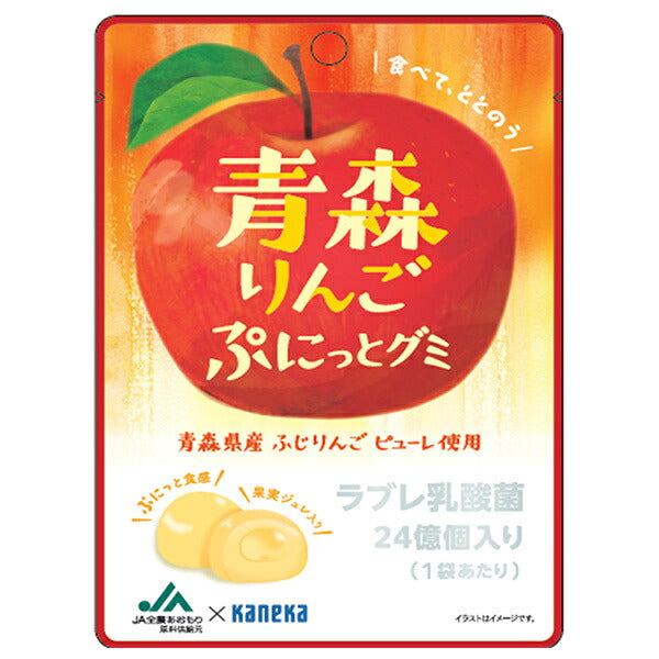 カネカ食品 青森りんご ぷにっとグミ ラブレ乳酸菌入り 40g×10袋入【日本出荷】