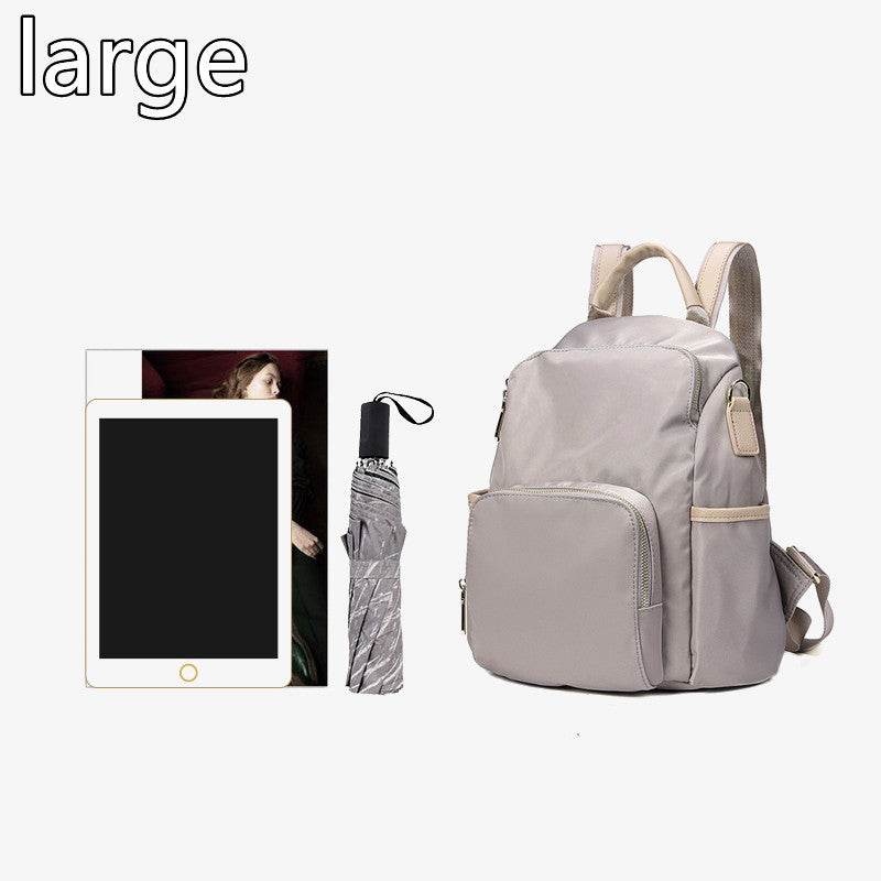 Unisex Portable Waterproof Plain color Backpack for school