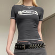 Women's Fashion Print Slim Fit Short Sleeve T-Shirt – Cotton Graphic Tee