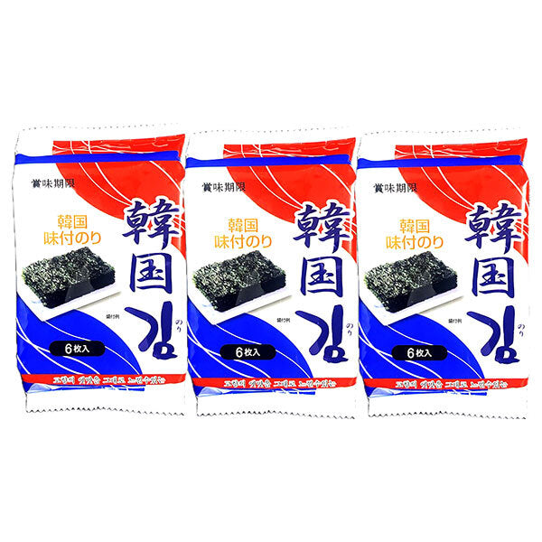 Daido Korean seasoned seaweed (6 pieces of 8 slices) 3P x 24 pieces [shipped in Japan]