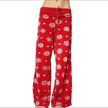 Snowflake Casual Straight Leg  trouser Pants For Women