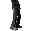 American Zippered Denim Straight Trousers For Men Jeans