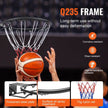 Wall Mounted Basketball Hoop – Heavy Duty Q235 Flex Rim with Net