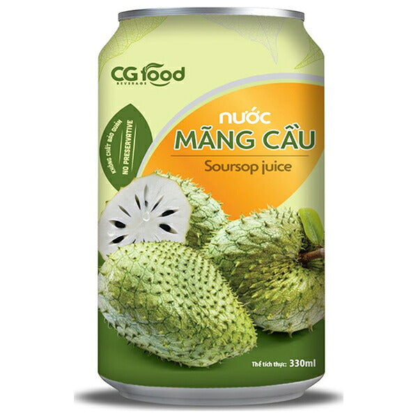 CGFOOD Soursop Fruit Juice Beverage 330ml cans x 24 bottles [Shipped in Japan]