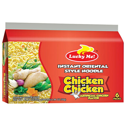 Imai Lucky Me! Chicken Noodle 330g (55g x 6) x 12 Packs [Ships from Japan]