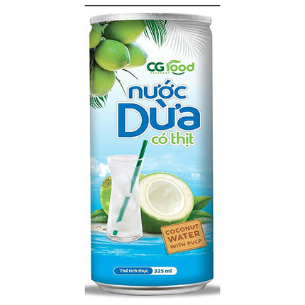 CGFOOD Coconut water with pulp 325ml cans x 24 bottles [shipped in Japan]