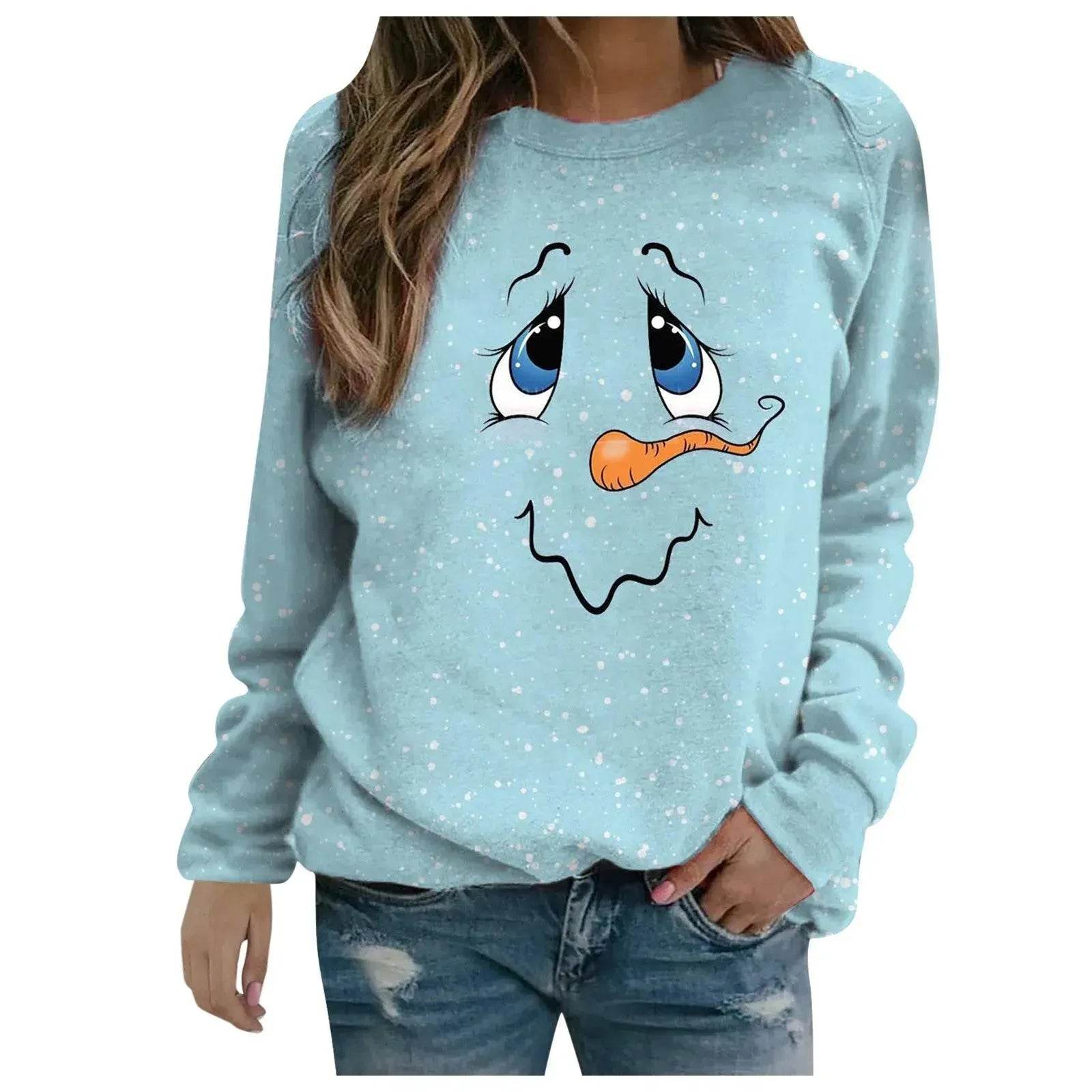 Women Autumn And Winter Funny Christmas Sweatshirt