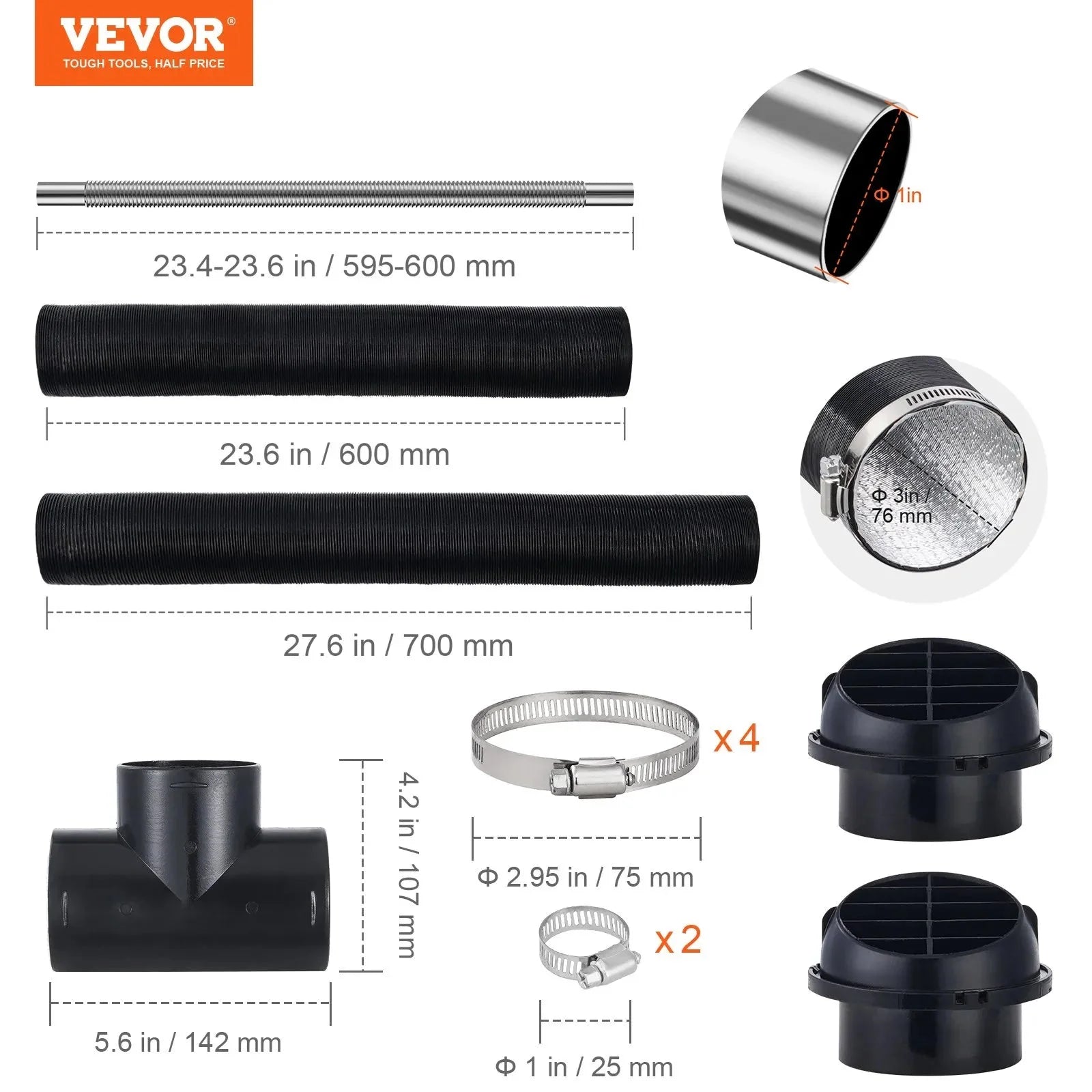 VEVOR Diesel Heater Glow Plug Kit, Ceramic Glow Plug Repair Kit with Removal Fitting Tool, Diesel Heater Rebuild Kit for 2KW/5KW/8KW Air Diesel Parking Heater Replacement
