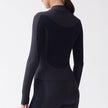 Long sleeve gym top for women Slim fit Half Zip Fitness Workout Top