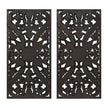Distressed Carved Wood 2-piece Wall Decor Set
