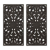 Distressed Carved Wood 2-piece Wall Decor Set