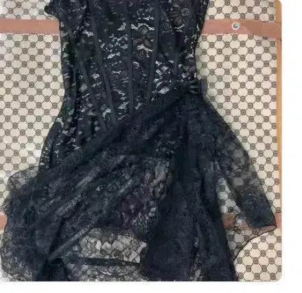 Strapless Lace Tube Top Corset Dress Party Women Fashion And Charming Slim fit Mini Dress  for Evening Party Cocktail.