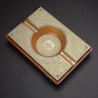 Luxury Cigar Ashtray, Wooden Metal Alloy 4-Slot and 2-Slot Cigar Rest