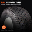 Lawn Mower Tires With Rim, 16x6.5-8' Tubeless Tractor Tires, 2-Pack Tire And Wheel Assembly, Turf Pneumatic Tires, 3' Offset Hub, 3/4' Bushing Size, 16 PCS Adapters For Riding Mower Lawn Tractor