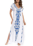 Women's Beach Blouse Print Beach Dress
