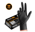 Thickened Diamond-Textured Nitrile Gloves 100 Pack – Heavy-Duty Disposable Gloves for Mechanics, Machinists & Electricians
