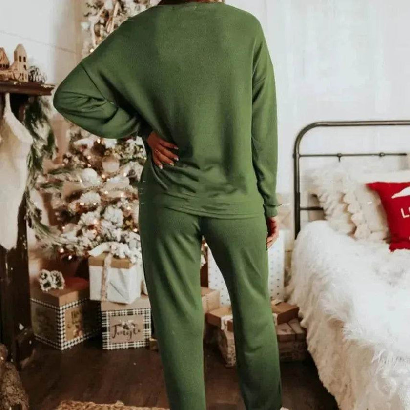 Women's Christmas Sequin Sweatsuit Set – Long Sleeve & Pants