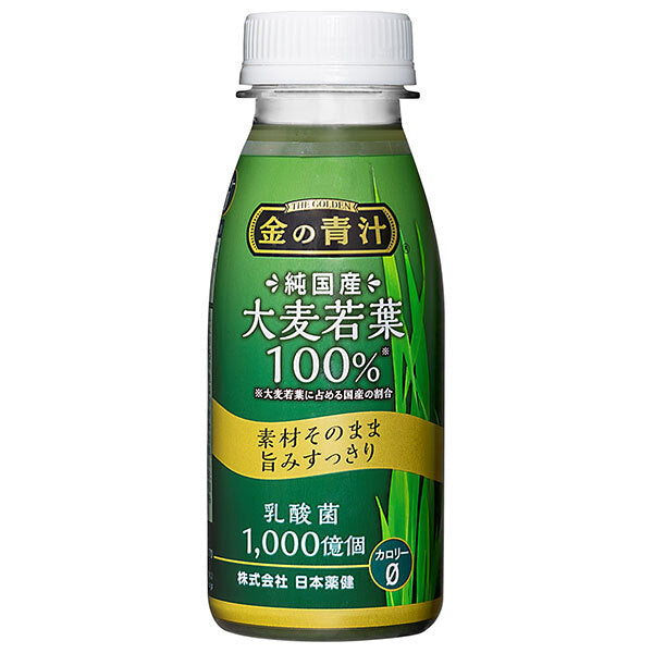 Nihon Yakken Golden Green Juice 100% Barley Grass Ready-to-Drink Bottles, 235 mL x 12 [Ships from Japan]