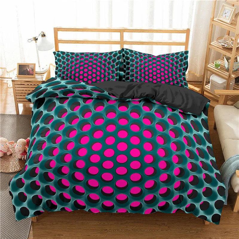 Digital Print Three-piece Bedding Duvet Cover Set