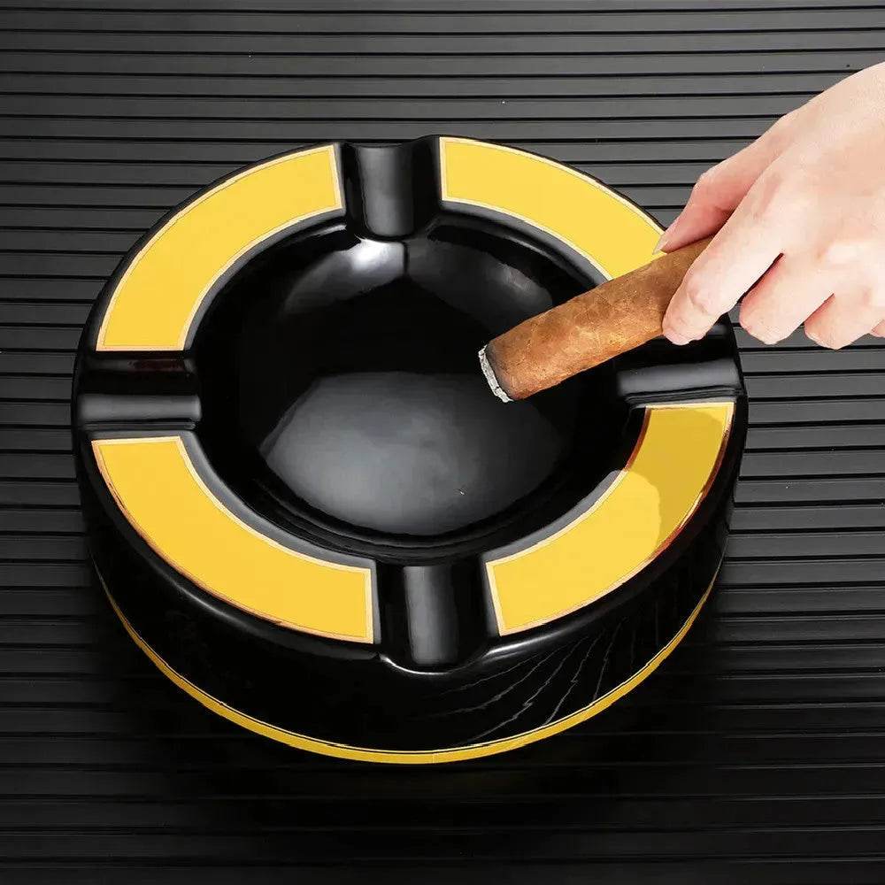 Creative Personality Ceramics Household 4 slots Cigar Ashtray