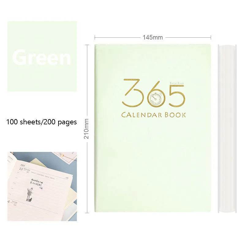 365-day Daily Planner Self-discipline And Clock-in Student Journal Notebook