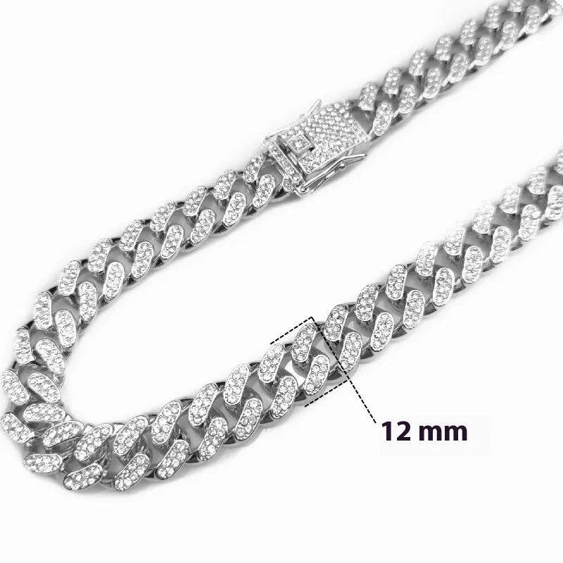 Zinc Alloy Wide Hip Hop Cuban Link Chain Necklace