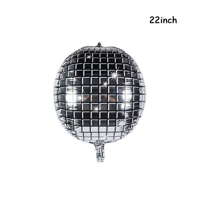 Silver Laser Disco Foil Balloons – Party Decoration Set