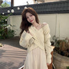 Women's Slouchy Knit Top – Apricot Solid Colour Winter Knitted Top S to 2XL
