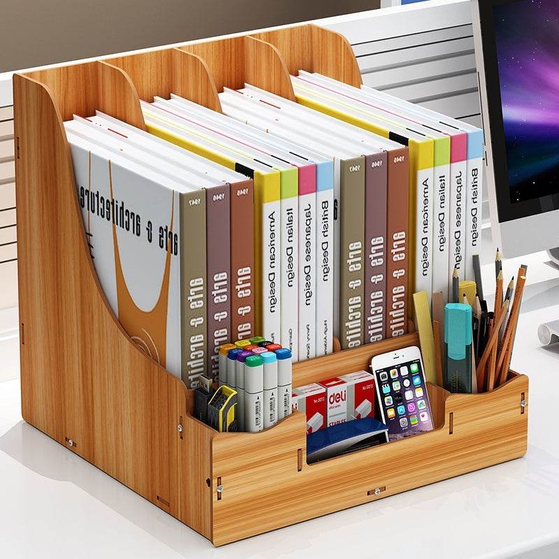 Minimalist Wooden Desk Organizer Office Table Organizer