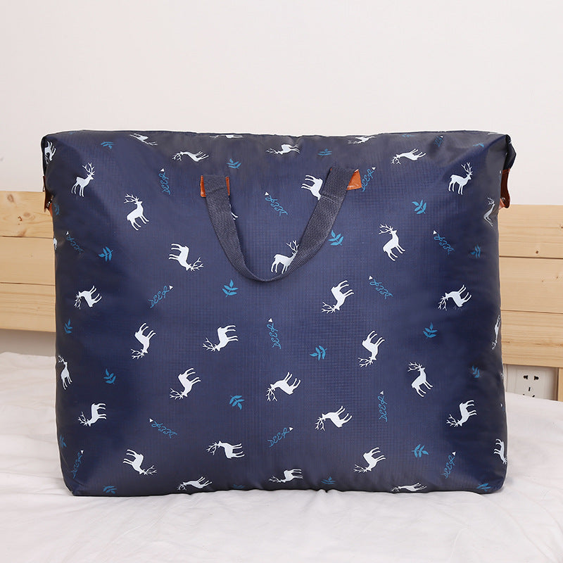 Oxford Cloth Blanket and Quilt Storage Bags, Airtight, Moisture-Proof, Wardrobe Hanging, Cartoon Print