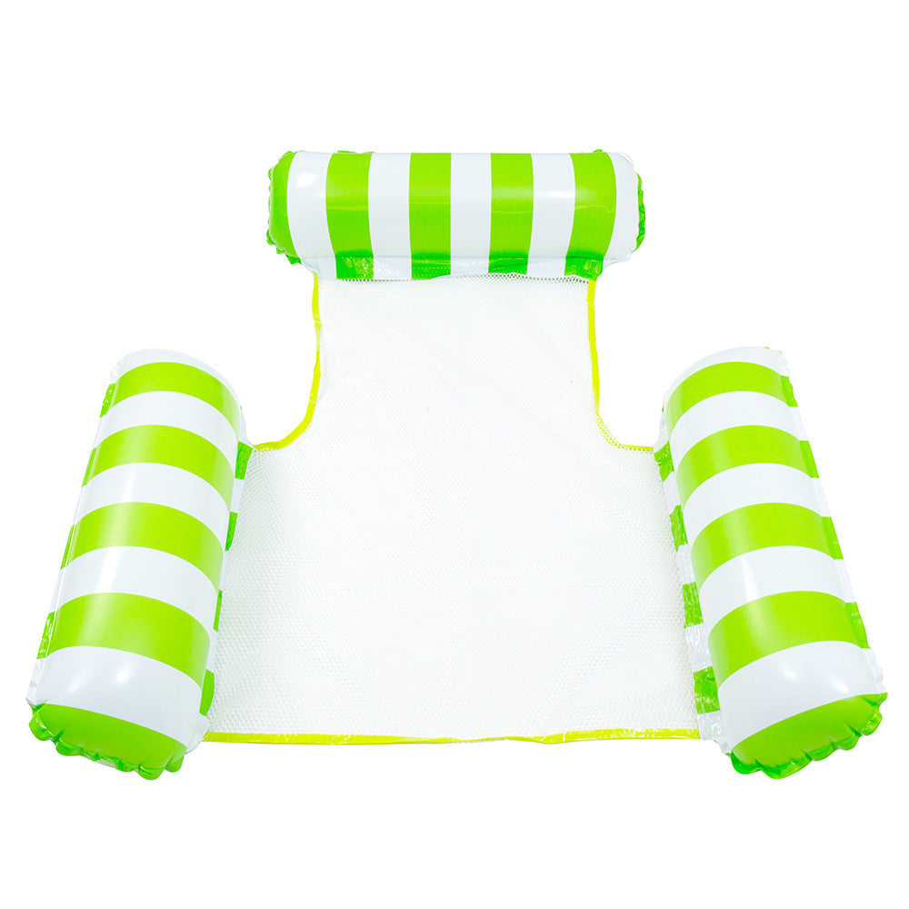 Inflatable Pool Float Lounger – Foldable Striped Floating Row for Adults
