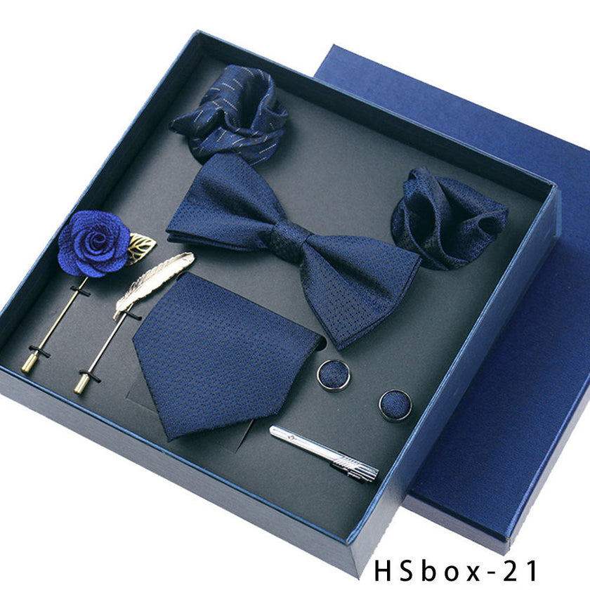 8-Piece Men's Formal Wear Gift Box Set – Bow Tie, Pocket Square, Cufflinks & Tie Clip | Canada & USA