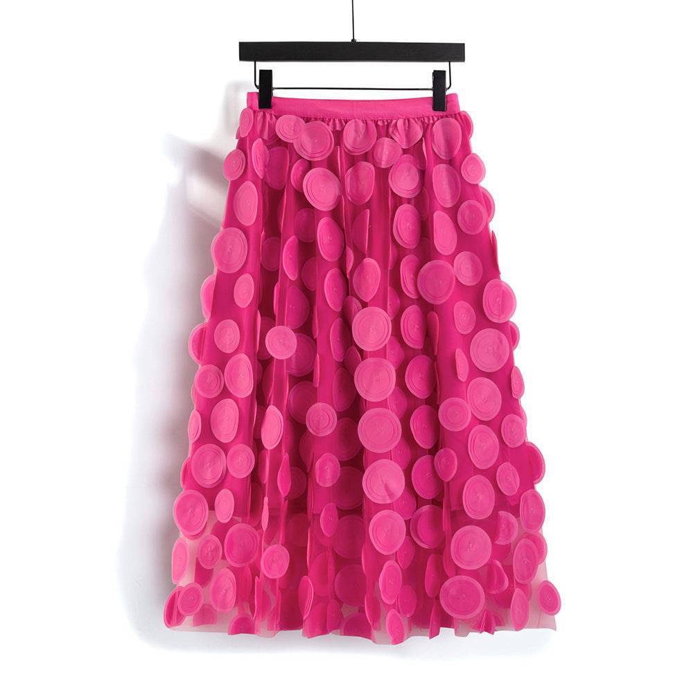 Women's Retro fashion Line  Midi Maxi Prairie Skirt