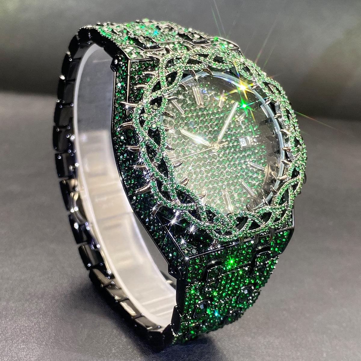 Women's Hip-Hop Iced Out Quartz Watch, Full Zircon Diamond Dial Canada