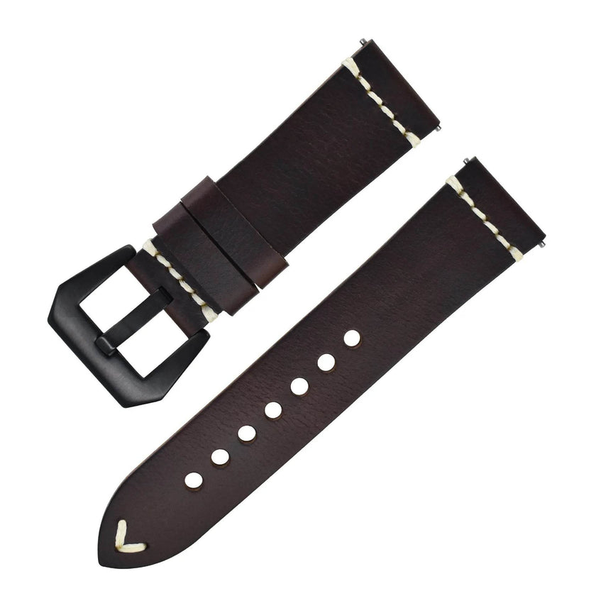 Discoloring Oil Wax Top Layer Cowhide Watch Strap