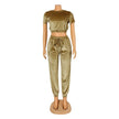 2pcs Fashion Velvet Athleisure Outfit set sweatsuit women