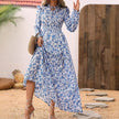 Elegant ladies Spring And Autumn Long Sleeve Floral maxi Dress