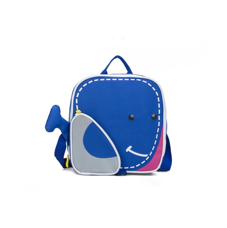 Cute Animal Mini Backpack for Kids – Canvas Shoulder Bag (Baby Elephant, Fawn, Pigle, Whale)